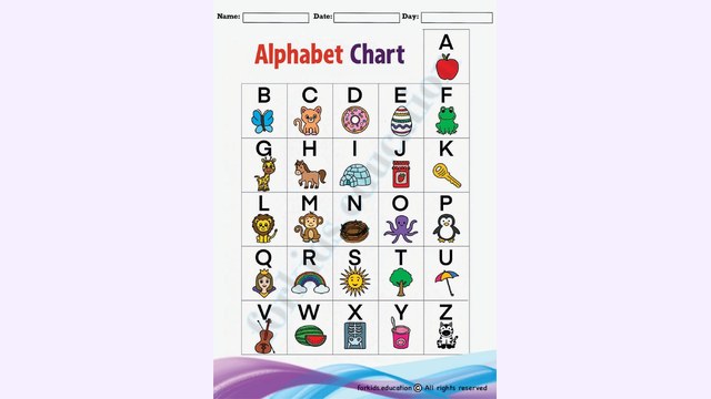 Preview of Download Free Preschool Alphabet Chart