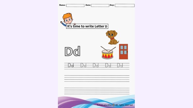 Preview of Trace And Write Letter "D" | Free PDF Printable