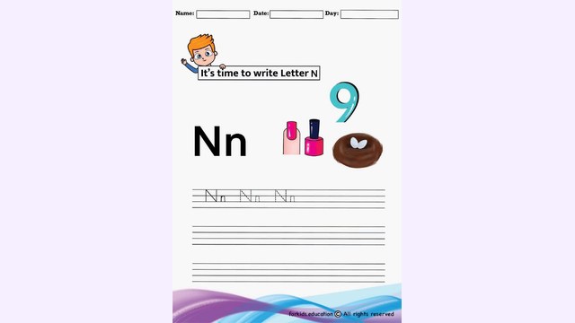 Preview of Trace And Write Letter "N" | Free PDF Printable