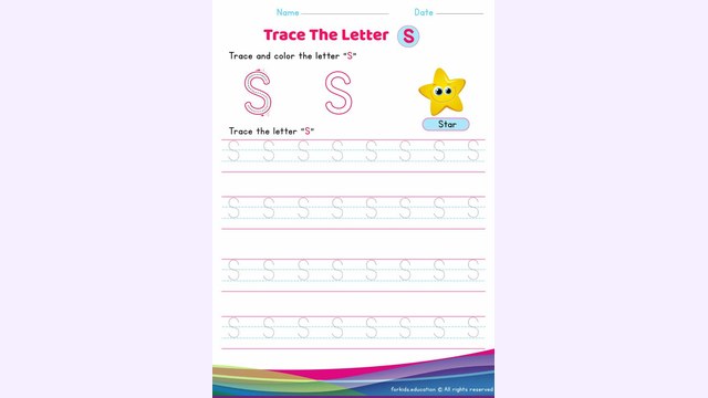 Preview of Uppercase Letter "S" Worksheet