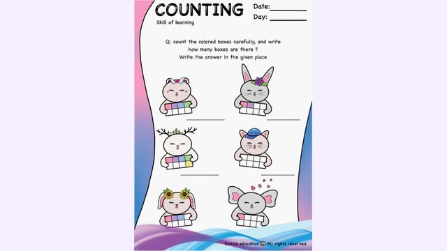 Preview of Count And Write| Free Maths Worksheets