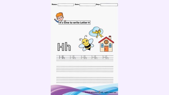 Preview of Trace And Write Letter "H" | Free PDF Printable