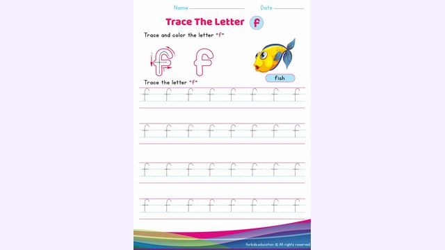 Preview of Lowercase Letter "f" Worksheet