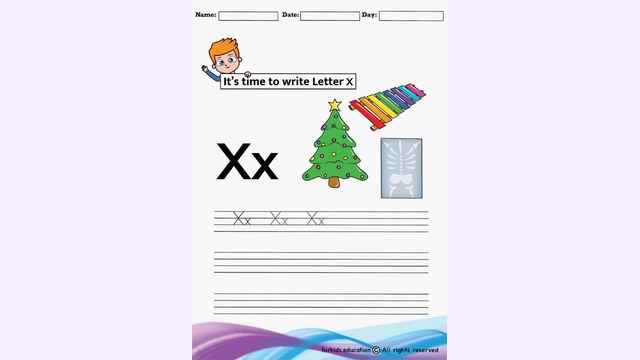 Preview of Trace And Write Letter "X" | Free PDF Printable