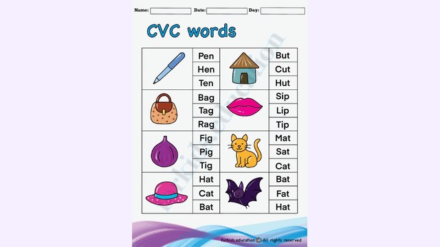 Preview of CVC Words Preschool | Free Printable
