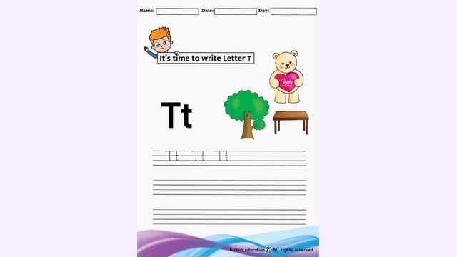 Preview of Trace And Write Letter "T" | Free PDF Printable