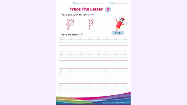 Preview of Uppercase Letter "P" Worksheet