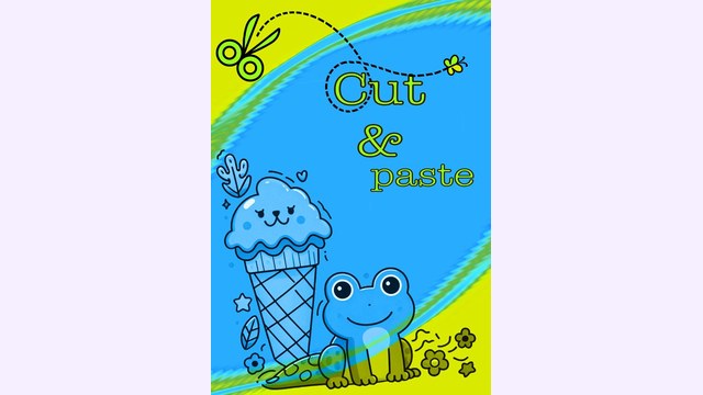 Preview of Cut And Paste Kindergarten Activity Book | Free PDF Printable