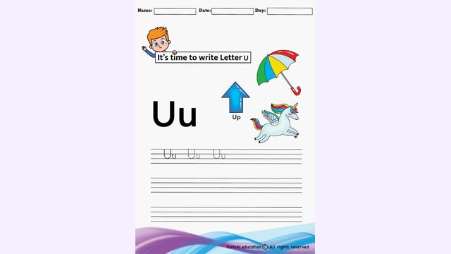 Preview of Trace And Write Letter "U" | Free PDF Printable
