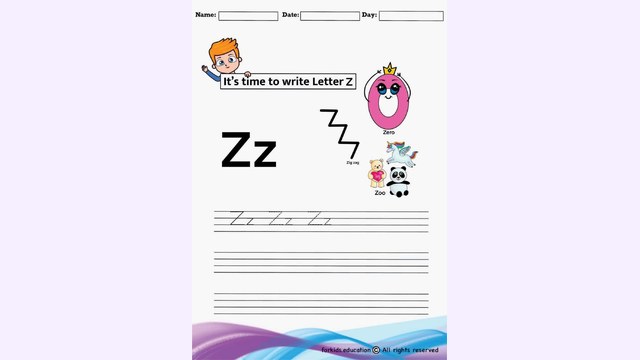Preview of Trace And Write Letter "Z" | Free PDF Printable