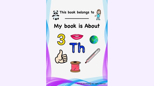 Preview of "TH" Sound Activity Book For Kindergarten | Free PDF Printable