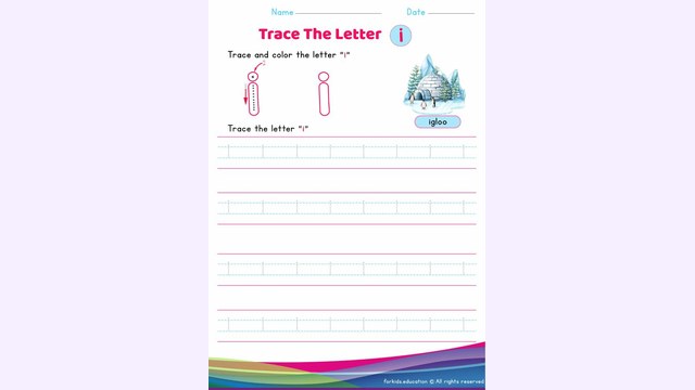Preview of Lowercase Letter "i" worksheet