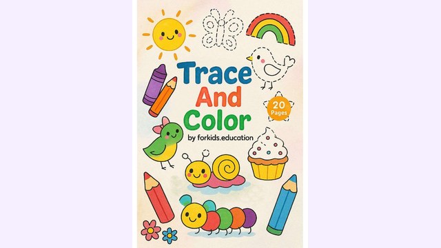 Preview of Trace And Color | Pre-K Coloring Book