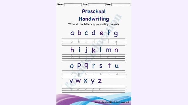 Preview of Free Preschool Handwriting Sheets | Alphabets