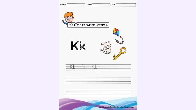 Preview of Trace And Write Letter "K" | Free PDF Printable