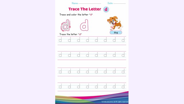 Preview of Lowercase Letter "d" Worksheet