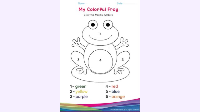 Preview of Color The Frog | Coloring Worksheet