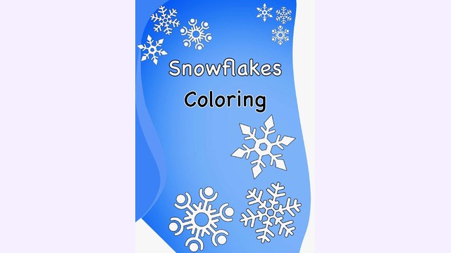 Preview of Winter Snowflakes Coloring Book For Kindergarten