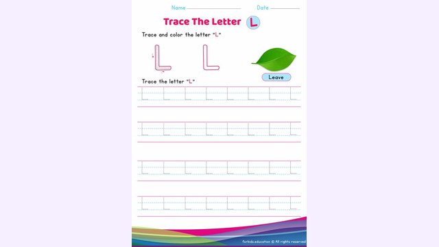 Preview of Uppercase Letter "L" Worksheet