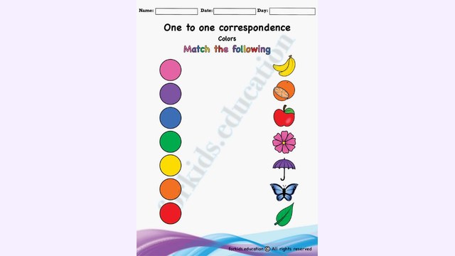 Preview of 1-To-1 Correspondence Worksheet For Kindergarten