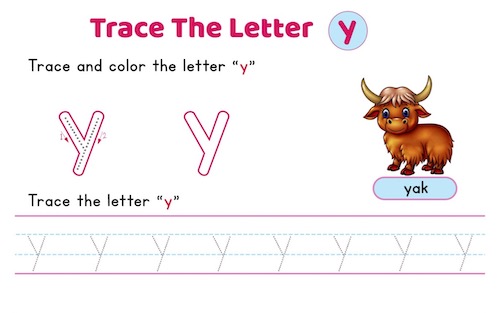 lowercase_letter_y_tracing_worksheets