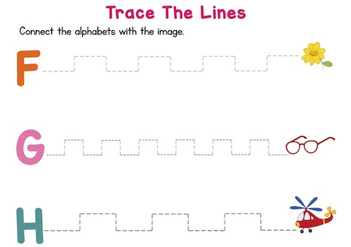 trace_the_dotted_lines_prekindergarten_worksheets_F_to_J