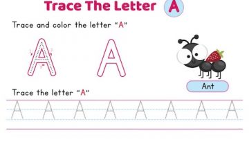 uppercase_letter_A_tracing_worksheets