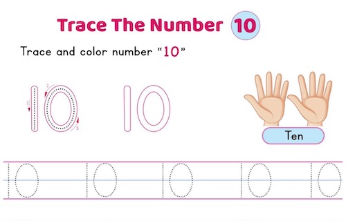 number_10_tracing_worksheets