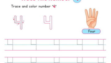 number_4_tracing_worksheets