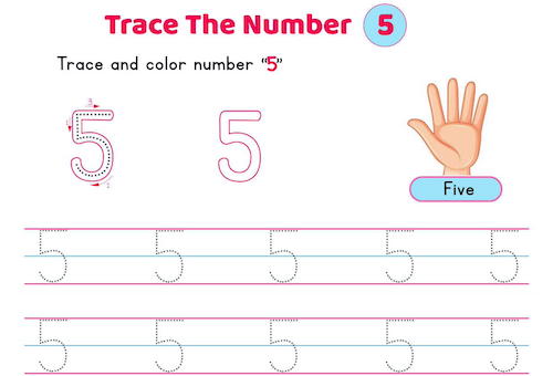 number_5_tracing_worksheets