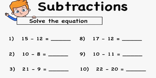 Subtraction-for-grade-one