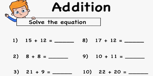 Addition-worksheet-for-grade-one