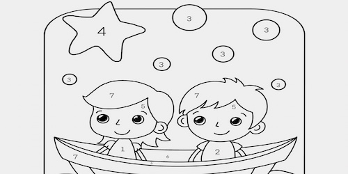 Color-by-number-worksheet-for-kindergarten