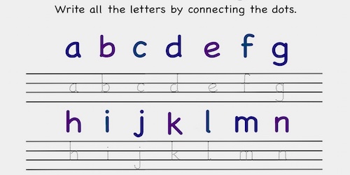 Preschool Handwriting Sheets