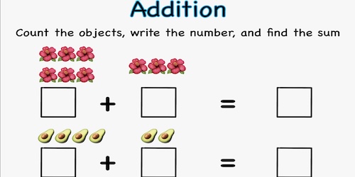 Addition Worksheets For Kindergarten