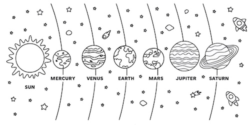 Coloring Solar System Planets | Pre-K or KG